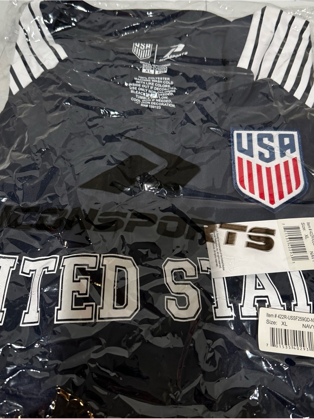 United States Navy Men's Athletic Jersey with USA Crest